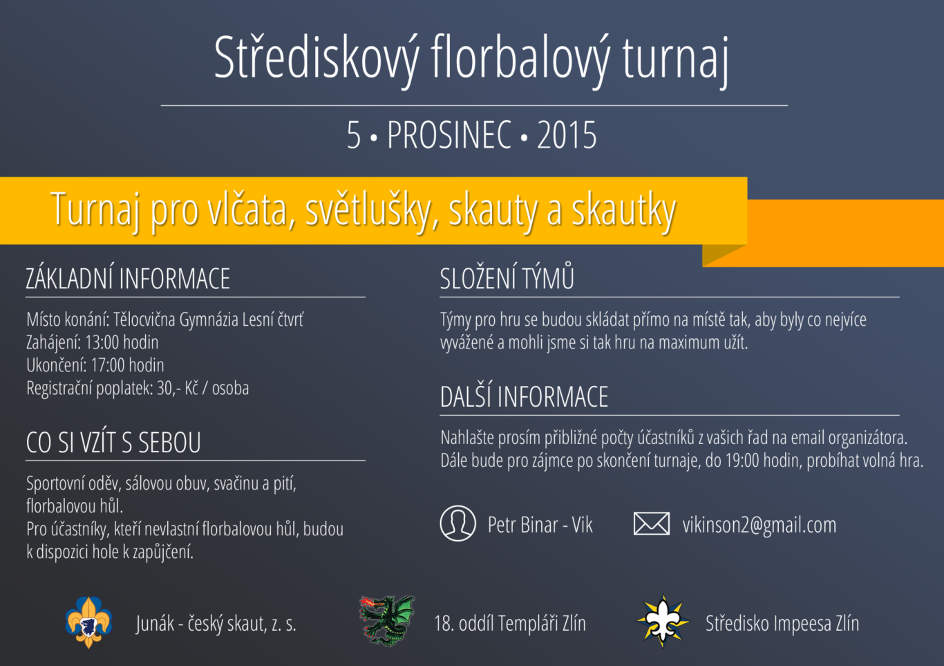Florbalový turnaj 2015